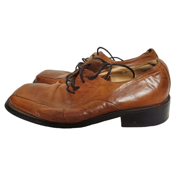 Hand Made Leather Shoes Square Toe Ravello Men\'s Size 42, 10 1/2 US Brown Italy main image 4